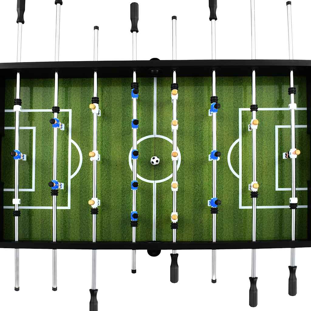 fodboldbord 60 kg 140 x 74,5 x 87,5 cm stål sort