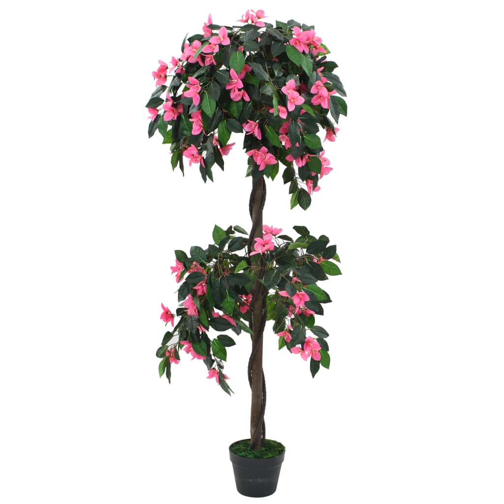 kunstig rhododendron med krukke 155 cm grøn og pink