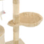 kradsetræ til katte med sisal-kradsestolper 138 cm beige