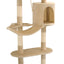 kradsetræ med sisal-kradsestolper til katte vægmonteret 194 cm beige