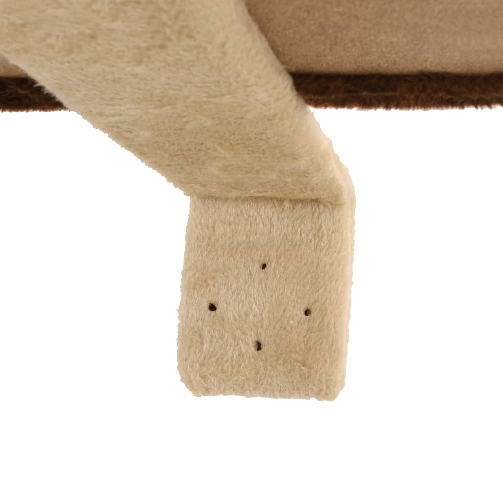 kradsetræ til katte med sisal-kradsestolper vægmonteret 194 cm beige og brun