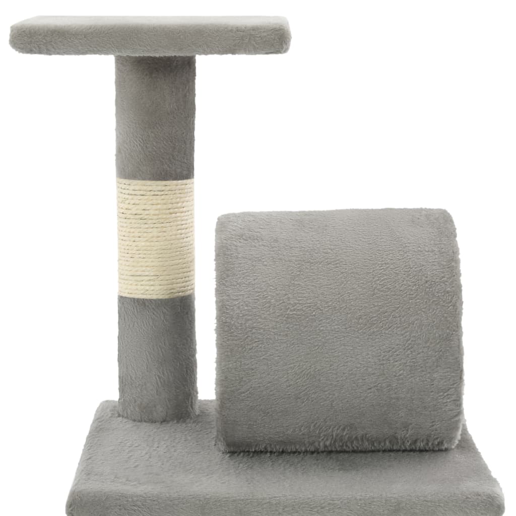 kradsetræ til katte med sisal-kradsestolper 65 cm grå