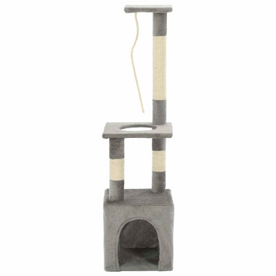 kradsetræ til katte med sisal-kradsestolper 109 cm grå