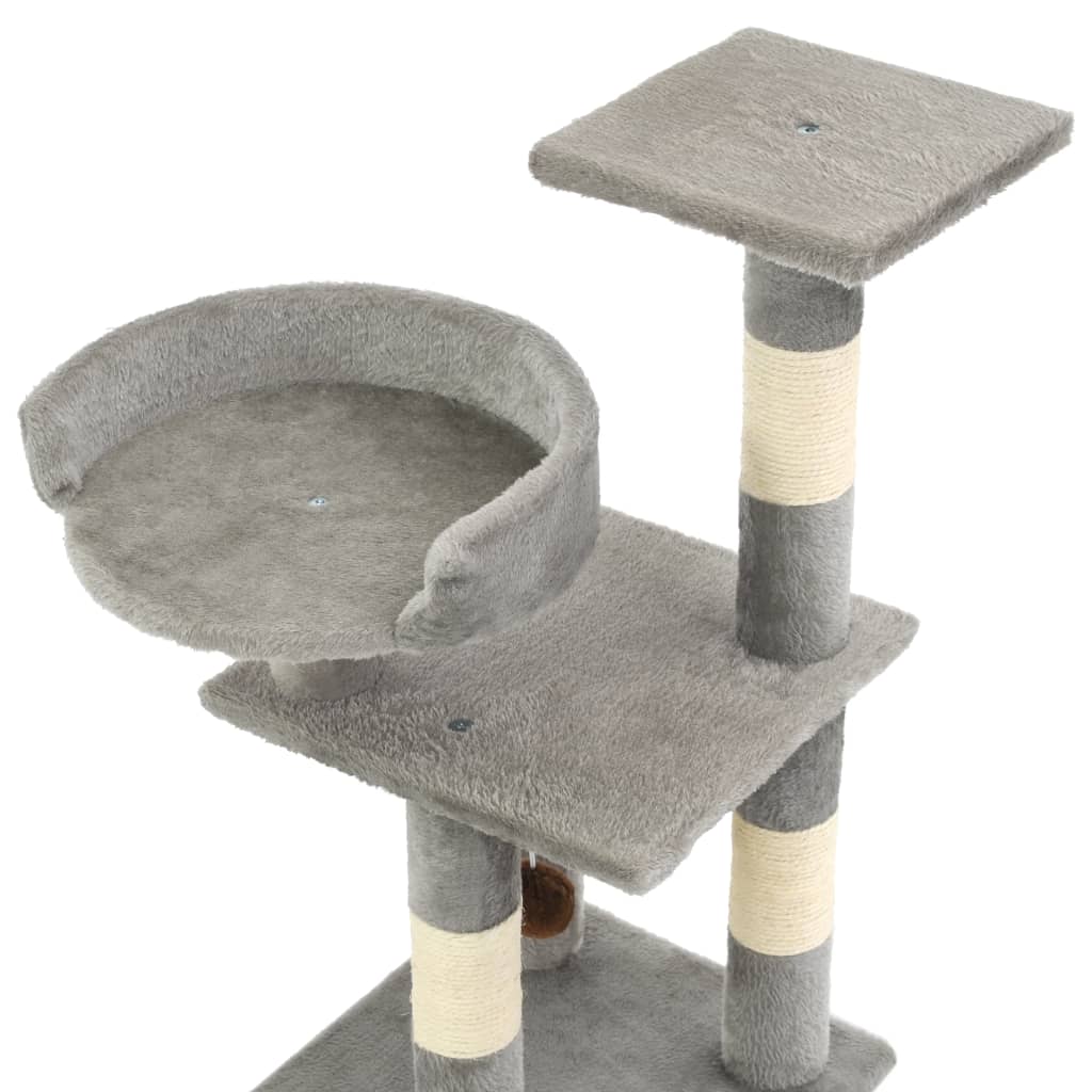 kradsetræ til katte med sisal-kradsestolper 65 cm grå