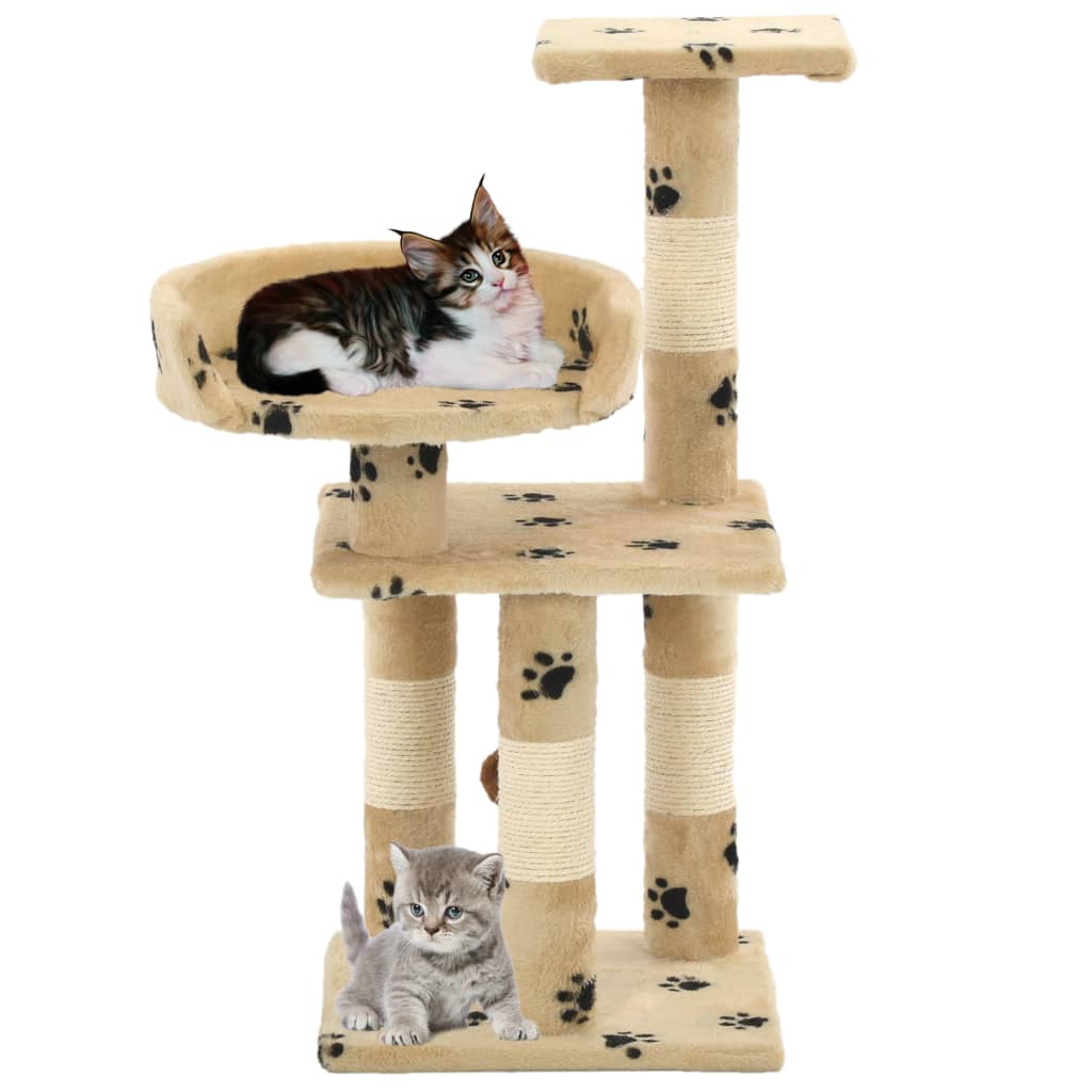 kradsetræ til katte med sisal 65 cm poteprint beige