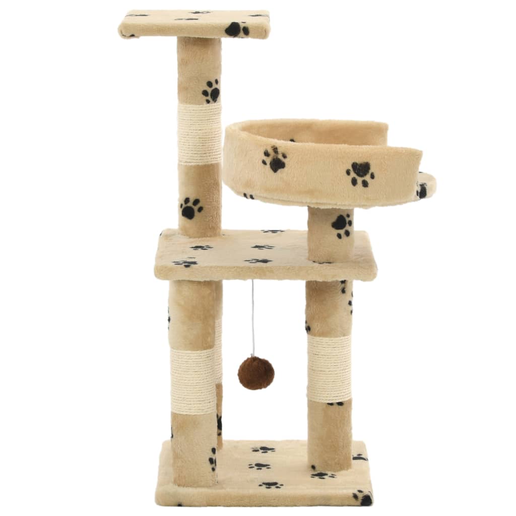 kradsetræ til katte med sisal 65 cm poteprint beige