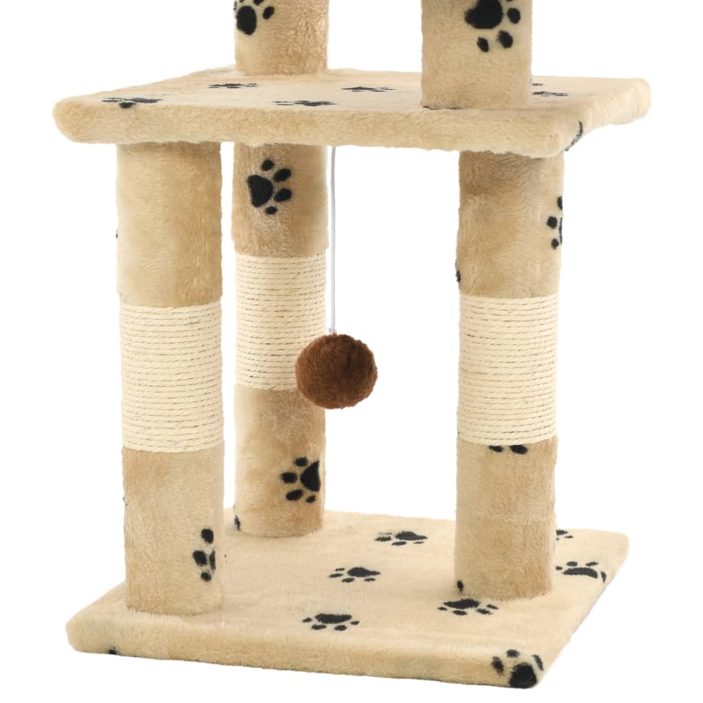 kradsetræ til katte med sisal 65 cm poteprint beige