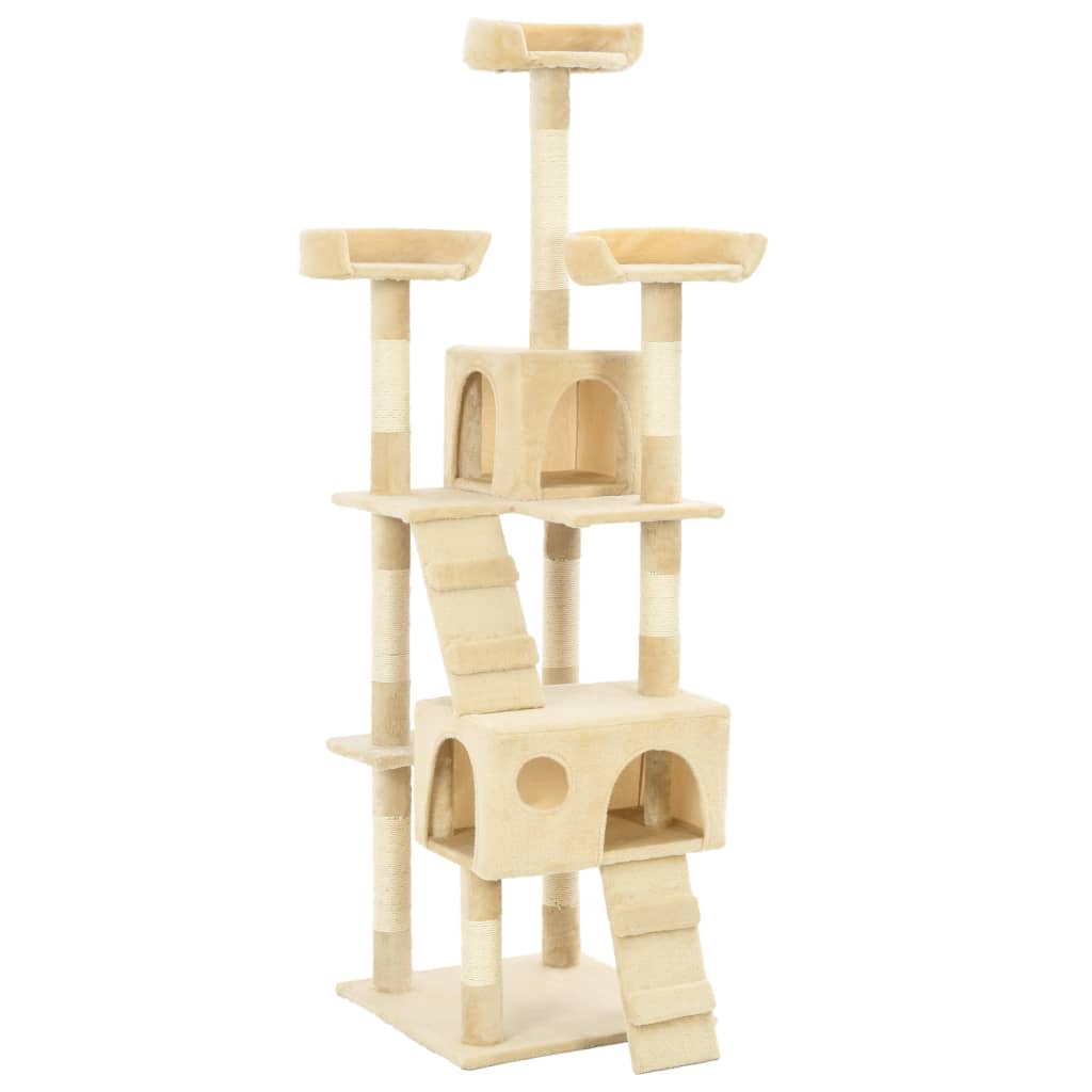 kradsetræ til katte med sisal 170 cm beige