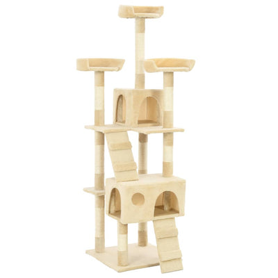 kradsetræ til katte med sisal 170 cm beige
