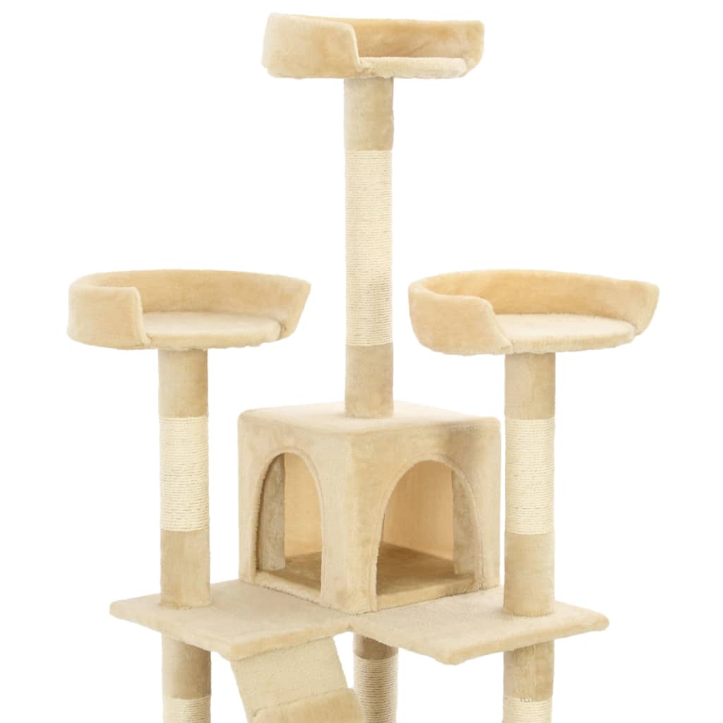 kradsetræ til katte med sisal 170 cm beige