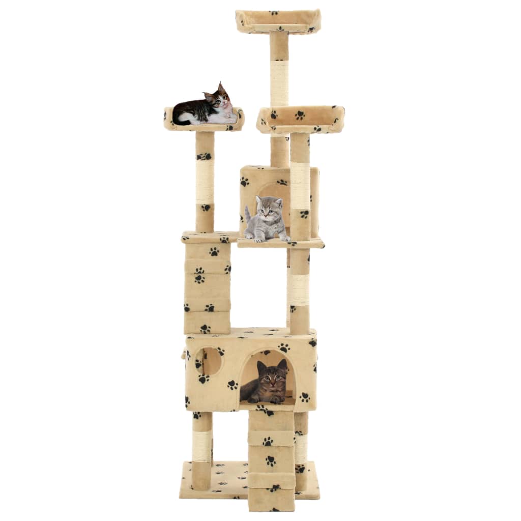 kradsetræ til katte med sisal 170 cm poteprint beige