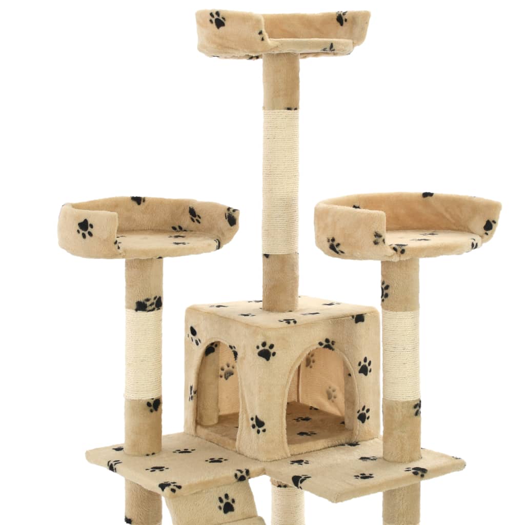 kradsetræ til katte med sisal 170 cm poteprint beige