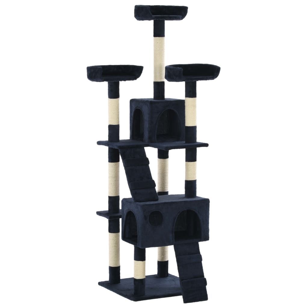 kradsetræ til katte med sisal 170 cm blue