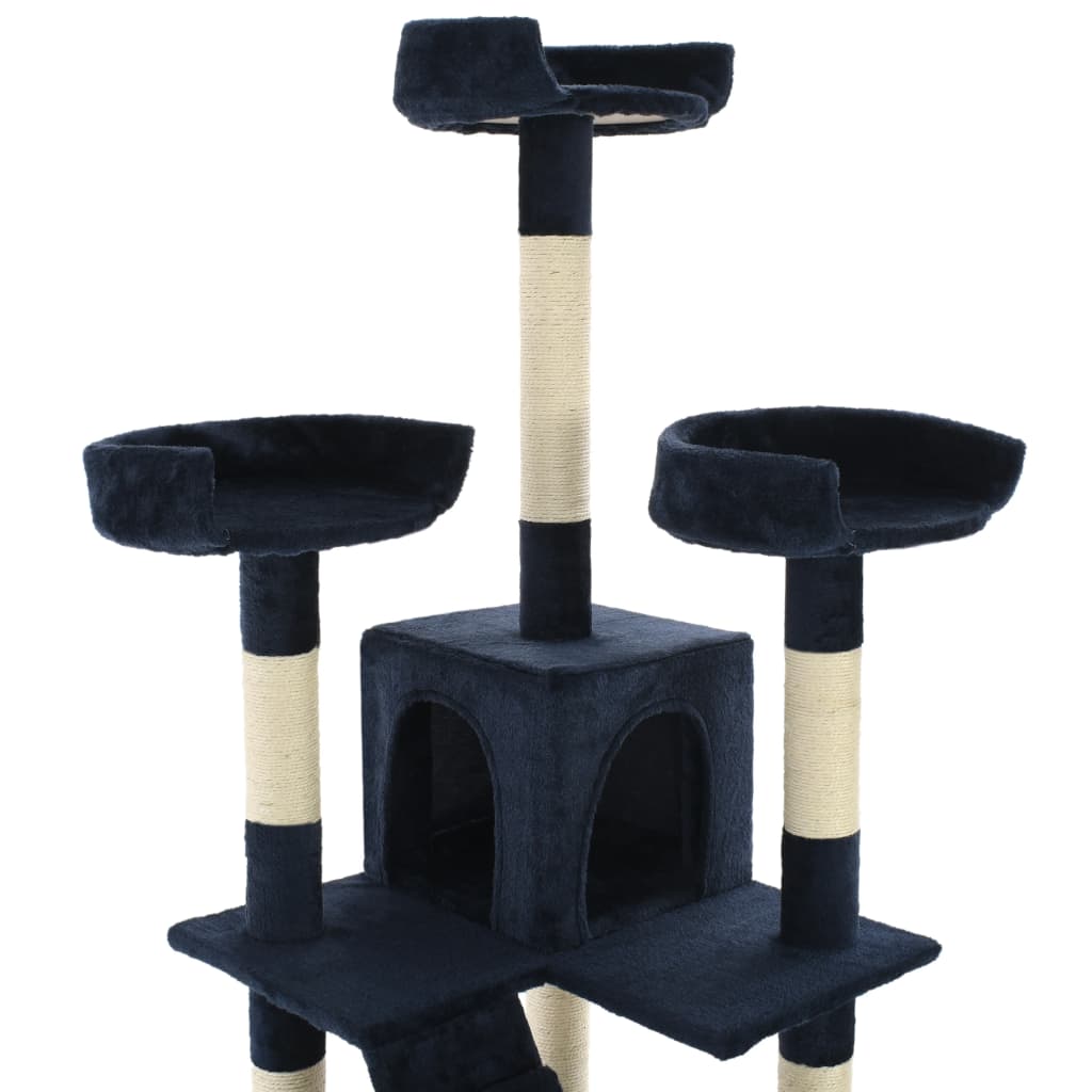 kradsetræ til katte med sisal 170 cm blue