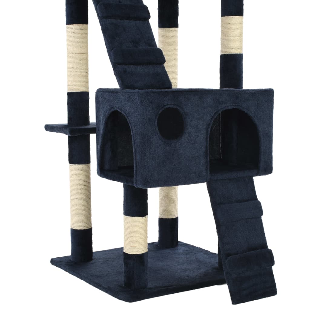 kradsetræ til katte med sisal 170 cm blue