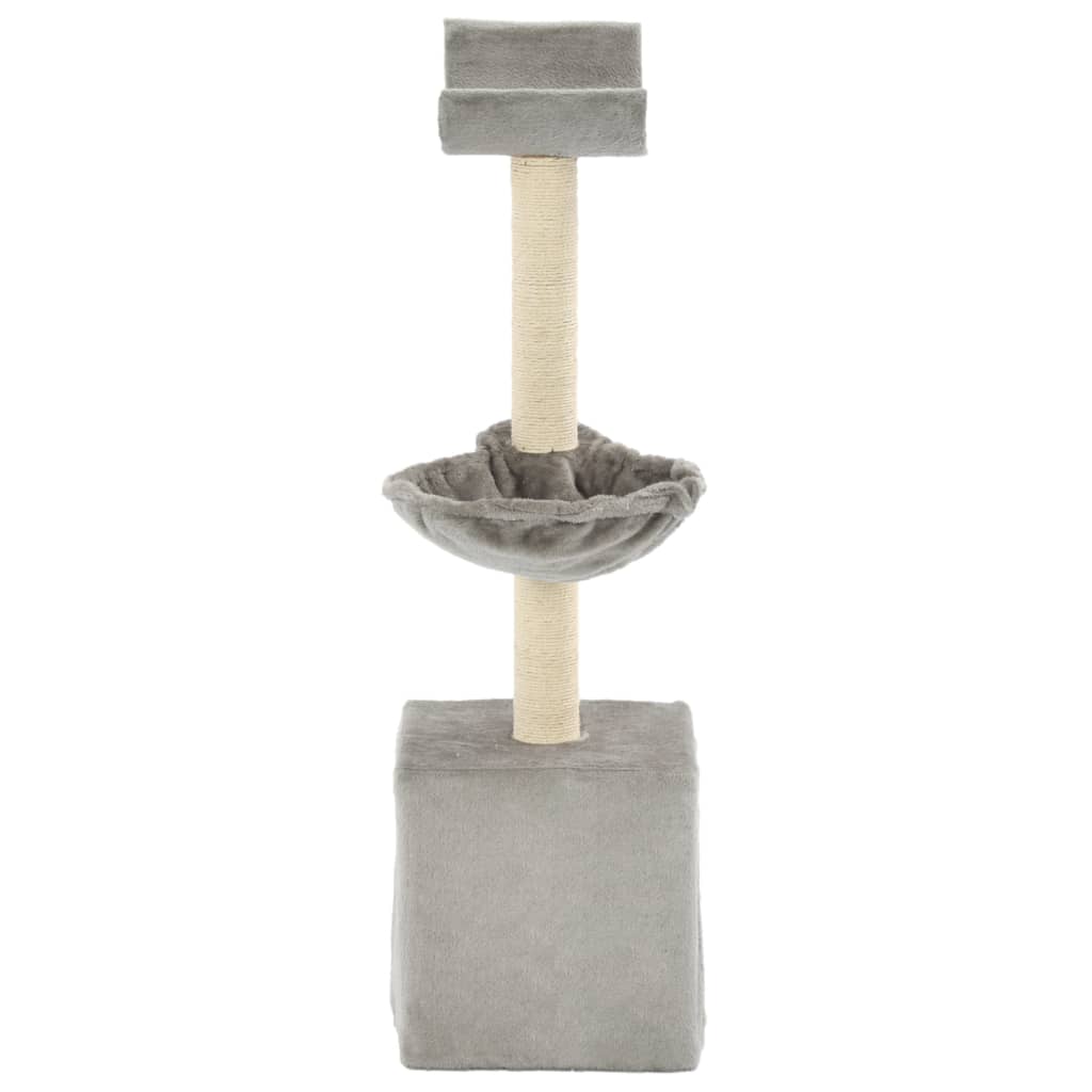 kradsetræ til katte med sisal-kradsestolper 105 cm grå