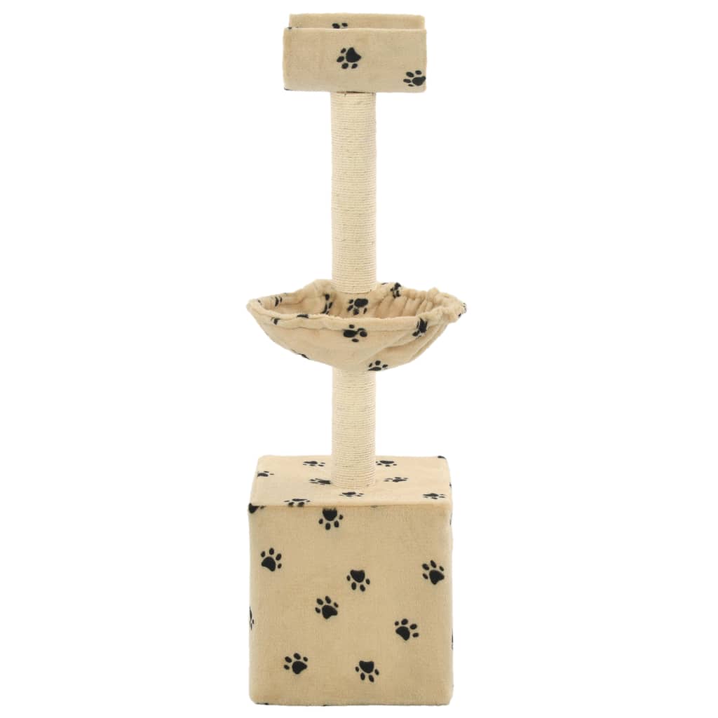 kradsetræ til katte med sisal-kradsestolper 105 cm poteprint beige