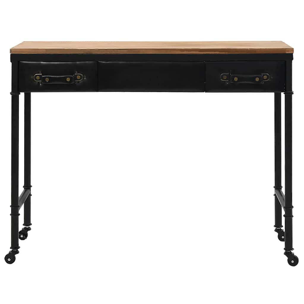 konsolbord MDF og grantræ 100 x 33,5 x 80 cm