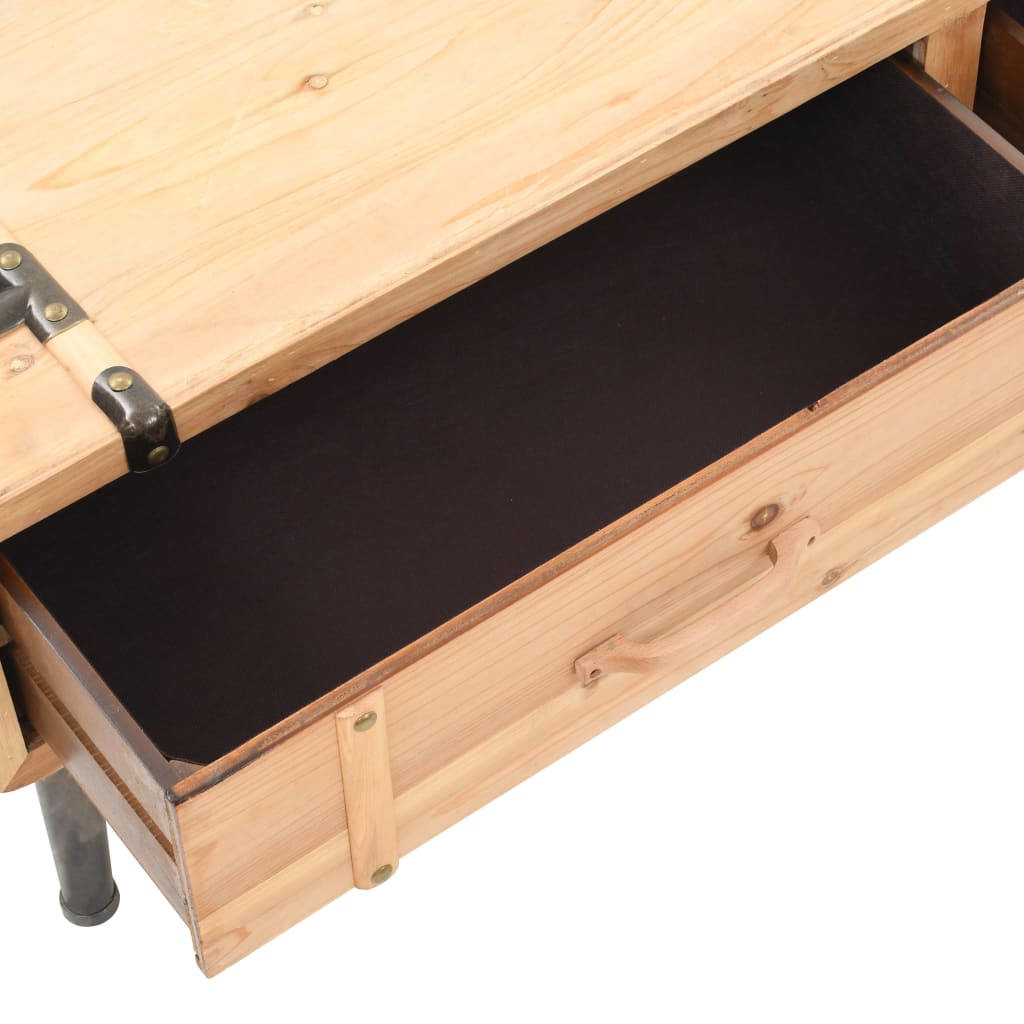 tv-bord 120x33x35 cm massivt grantræ