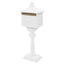 postkasse med piedestal aluminium vintagestil rustbestandig hvid