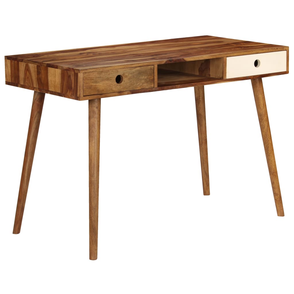 skrivebord 110 x 55 x 76 cm massivt akacietræ