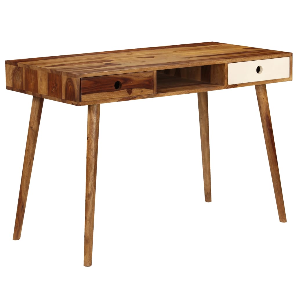 skrivebord 110 x 55 x 76 cm massivt akacietræ