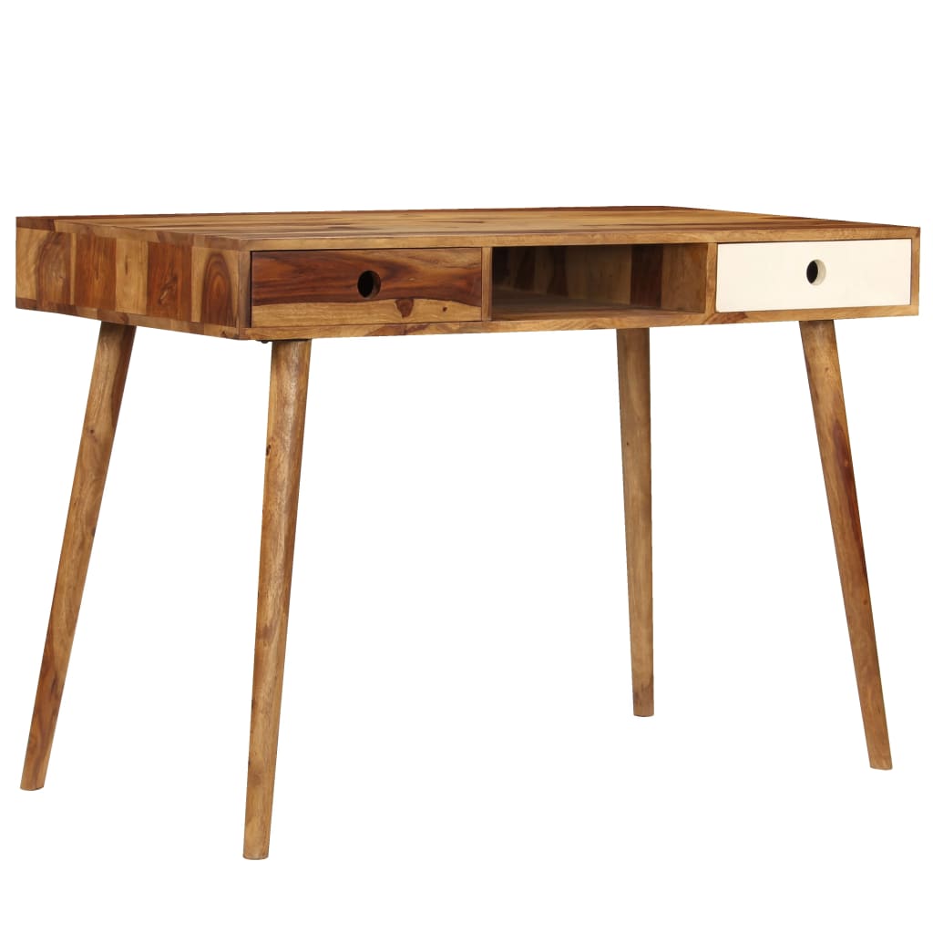 skrivebord 110 x 55 x 76 cm massivt akacietræ