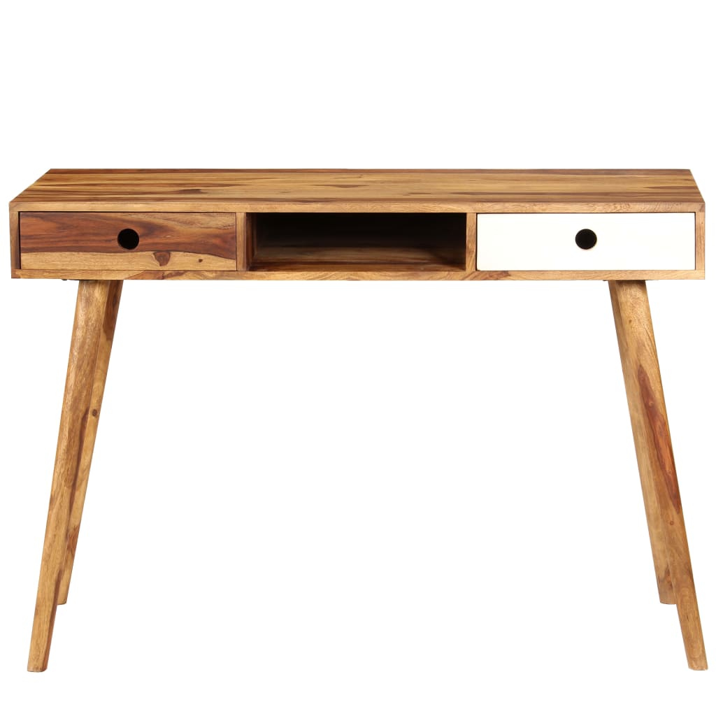 skrivebord 110 x 55 x 76 cm massivt akacietræ