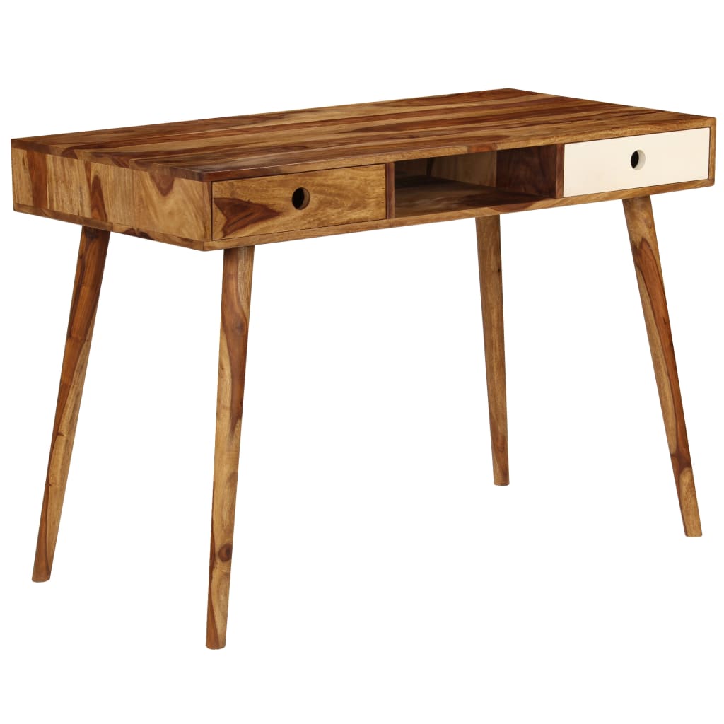skrivebord 110 x 55 x 76 cm massivt akacietræ