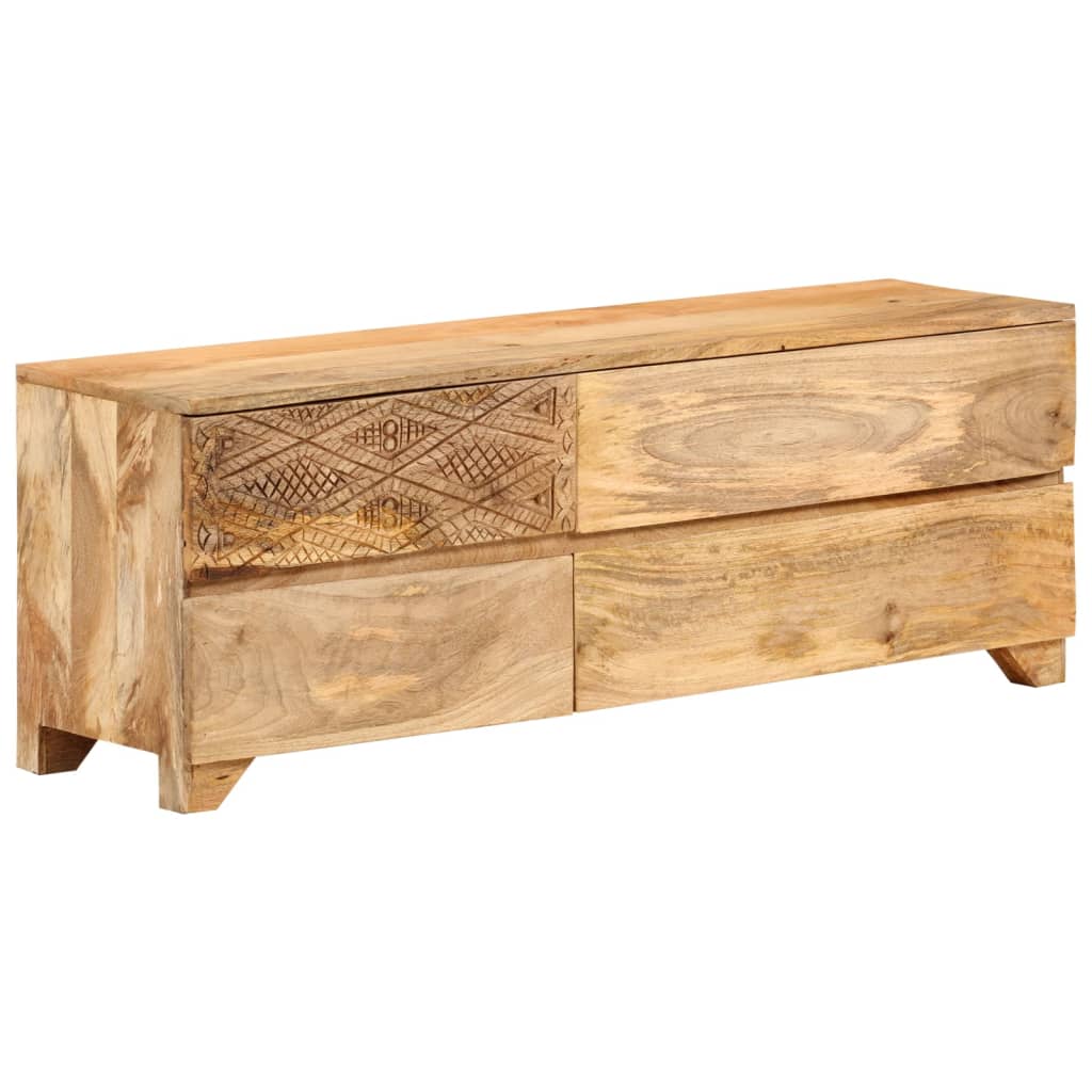 tv-skab 110x30x40 cm massivt akacietræ brun