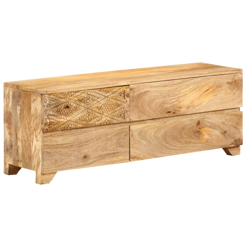 tv-skab 110x30x40 cm massivt akacietræ brun