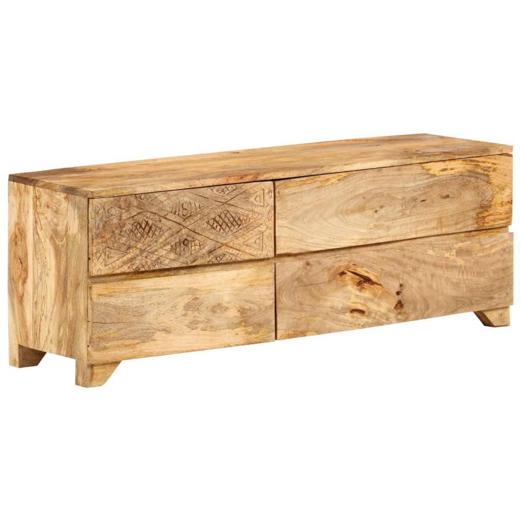 tv-skab 110x30x40 cm massivt akacietræ brun