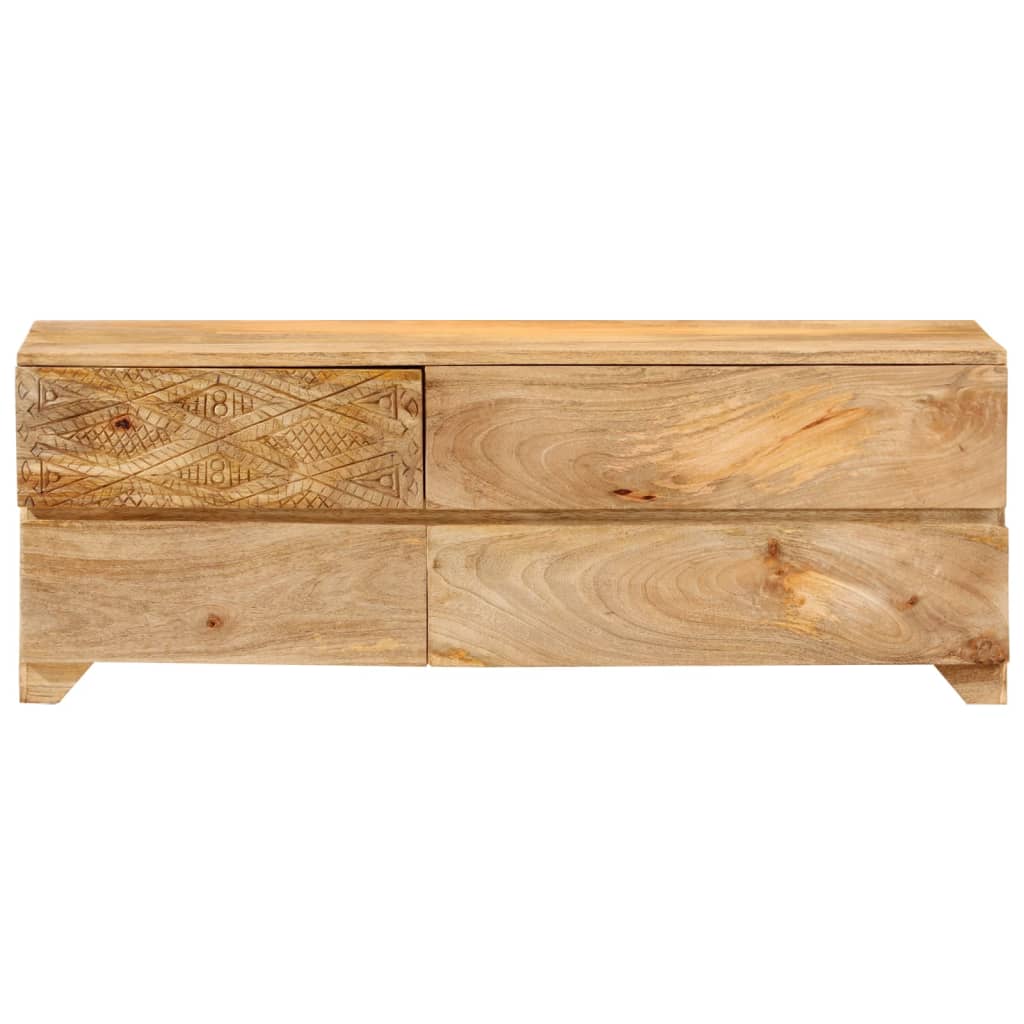 tv-skab 110x30x40 cm massivt akacietræ brun