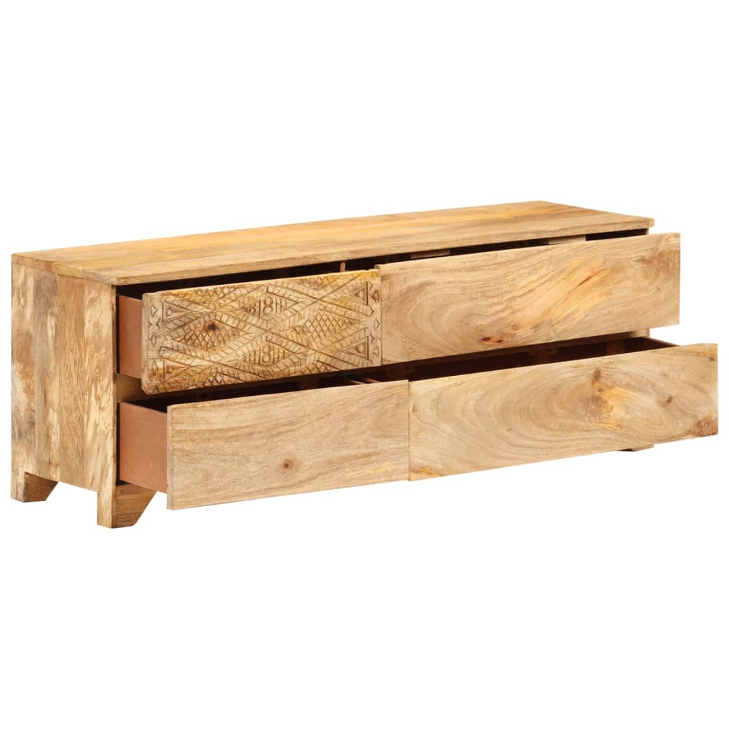 tv-skab 110x30x40 cm massivt akacietræ brun