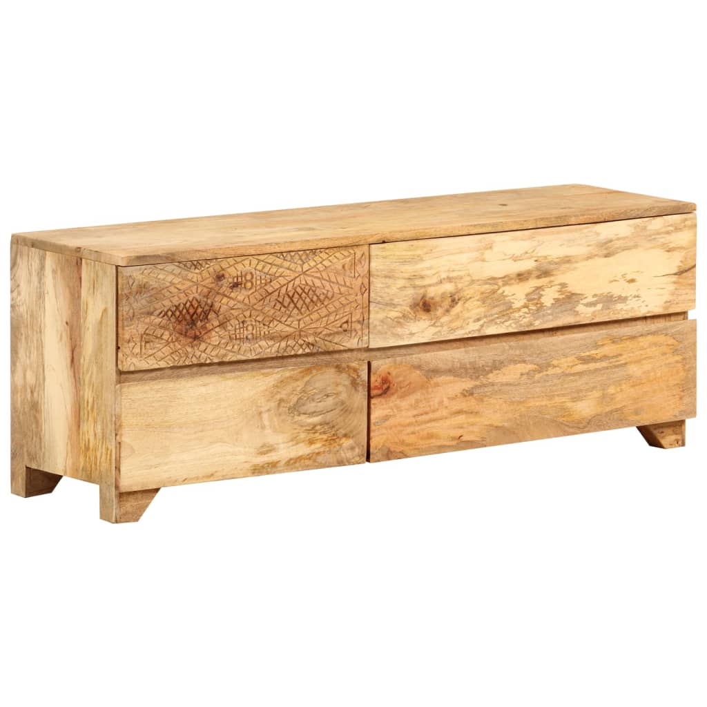 tv-skab 110x30x40 cm massivt akacietræ brun
