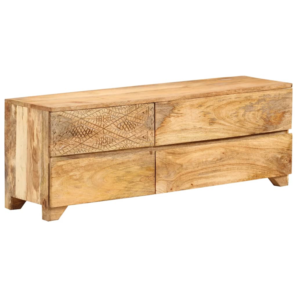 tv-skab 110x30x40 cm massivt akacietræ brun