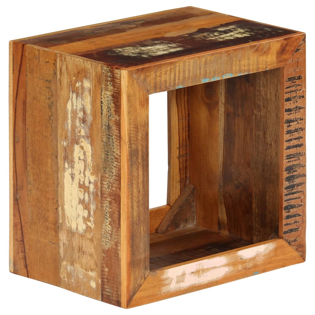 skammel 40x30x40 cm massivt genbrugstræ