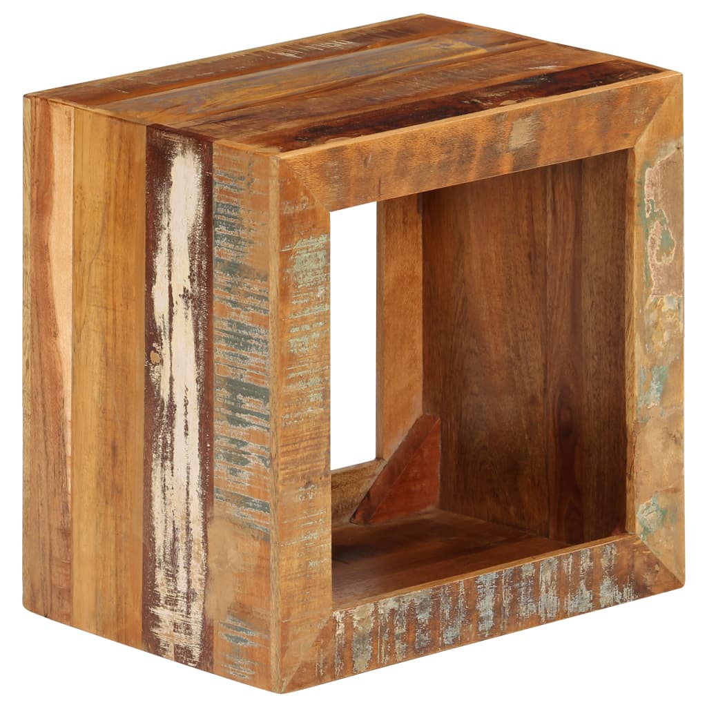 skammel 40x30x40 cm massivt genbrugstræ