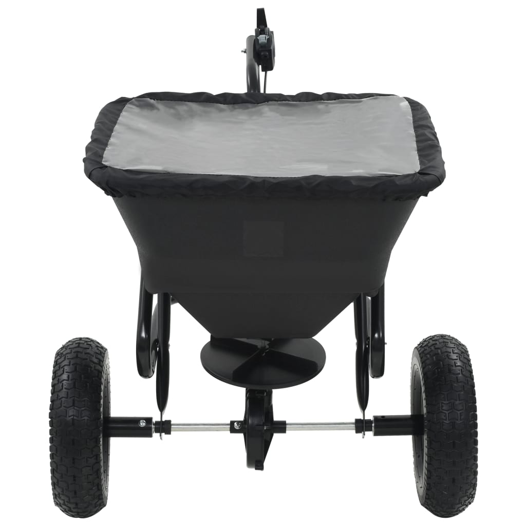 saltspreder strøtrækvogn PVC og stål 125 x 74 x 79 cm 45 l