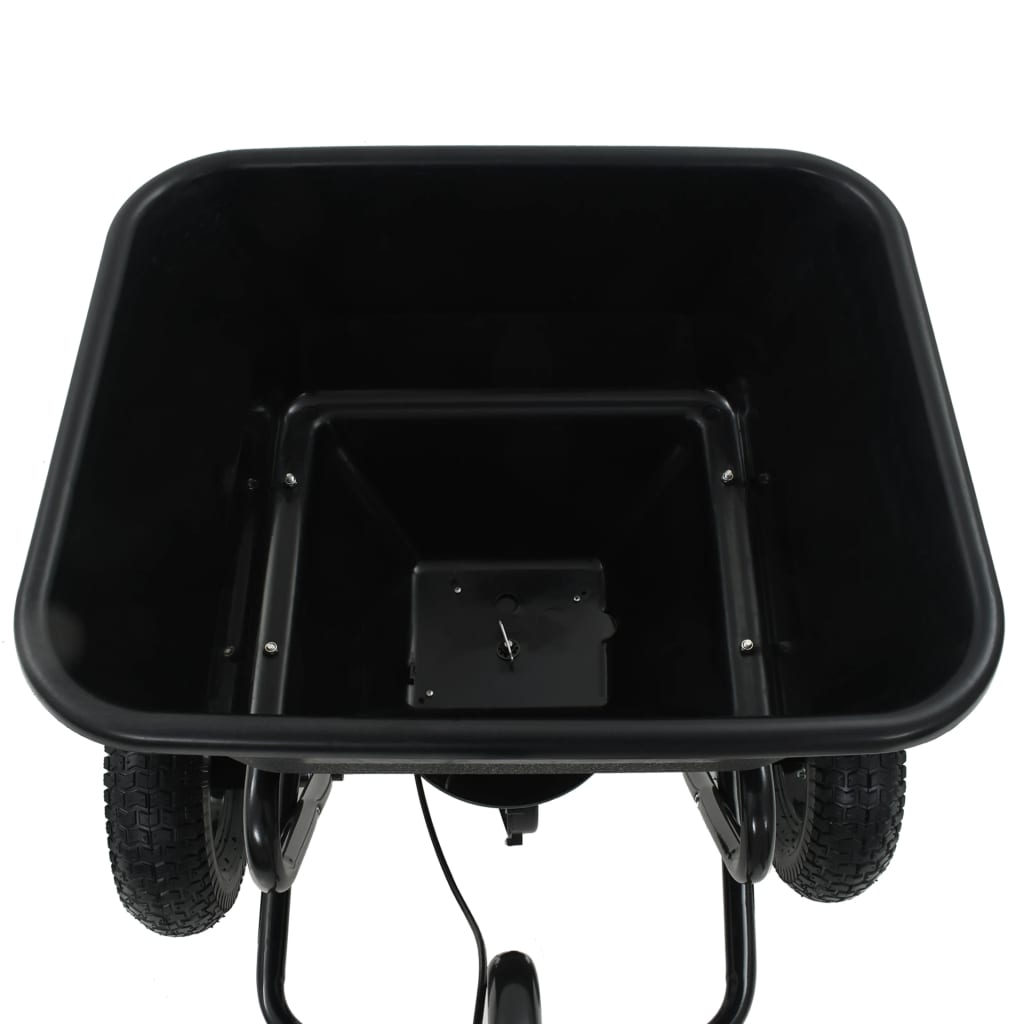 saltspreder strøtrækvogn PVC og stål 125 x 74 x 79 cm 45 l