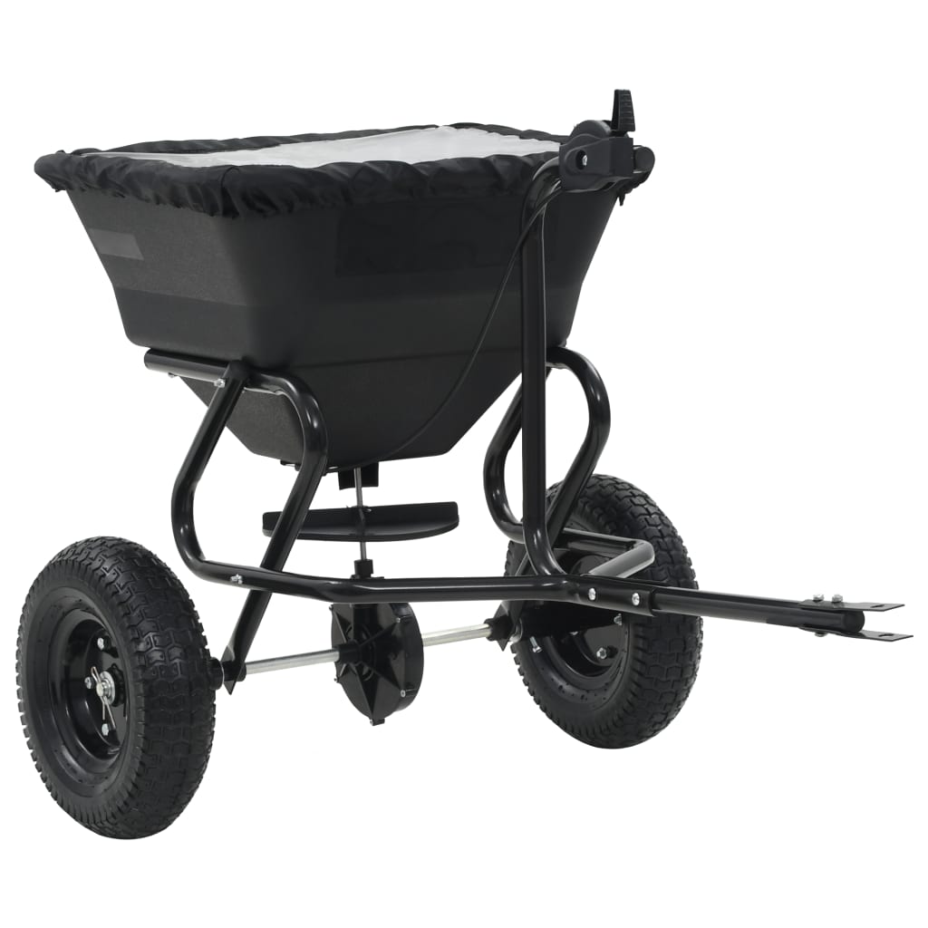 saltspreder strøtrækvogn PVC og stål 125 x 74 x 79 cm 45 l