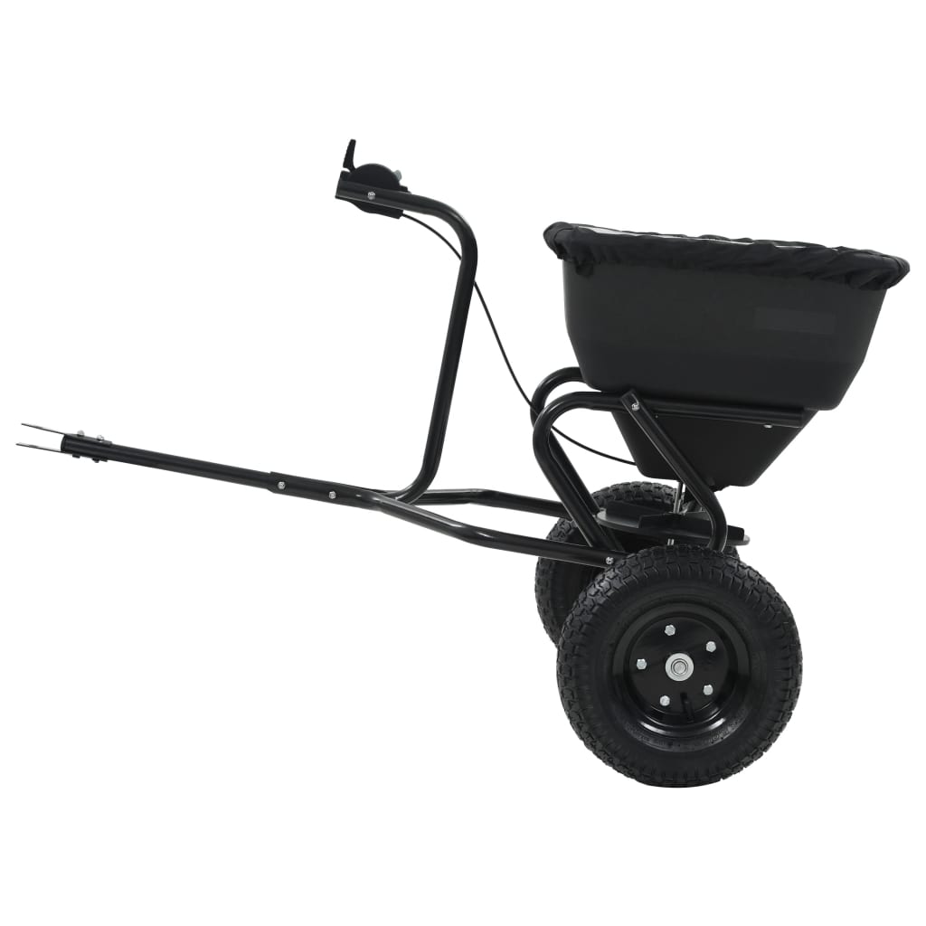 saltspreder strøtrækvogn PVC og stål 125 x 74 x 79 cm 45 l