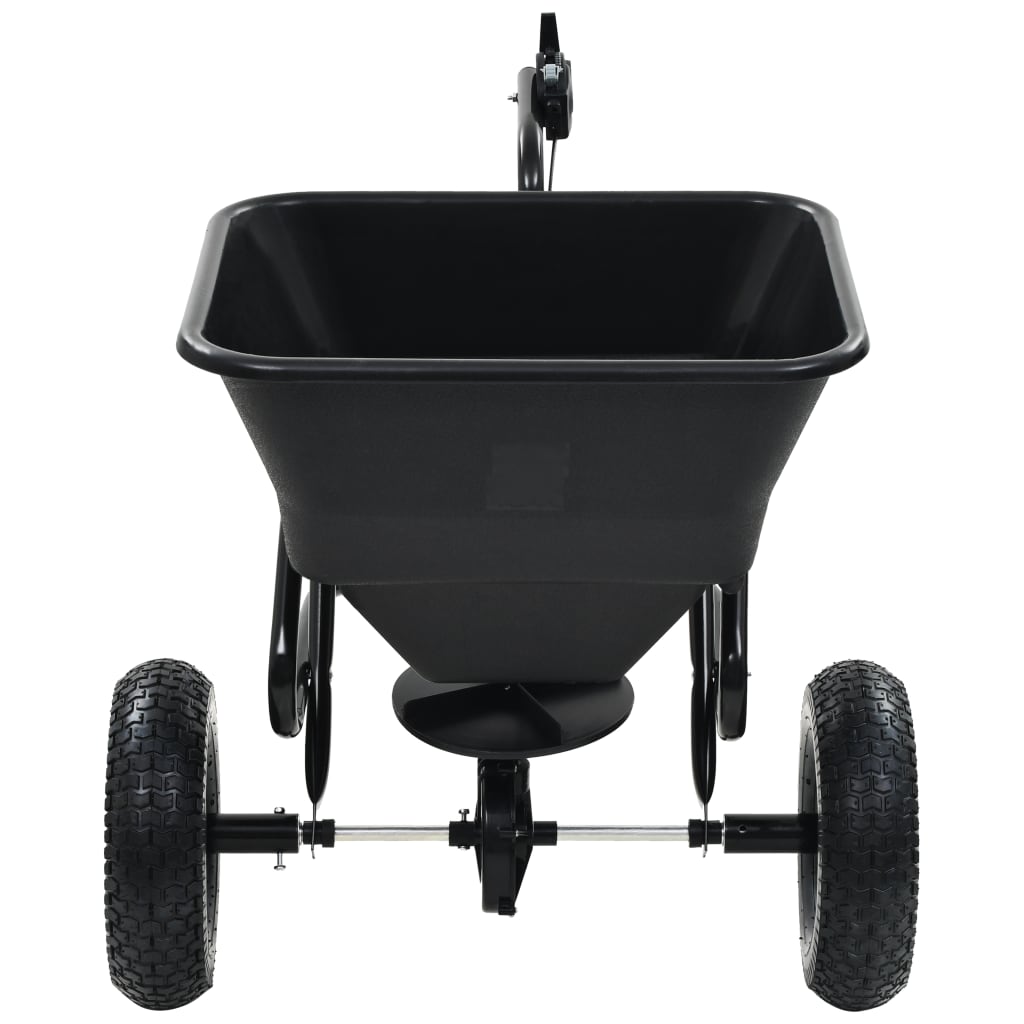 saltspreder strøtrækvogn PVC og stål 125 x 74 x 79 cm 45 l