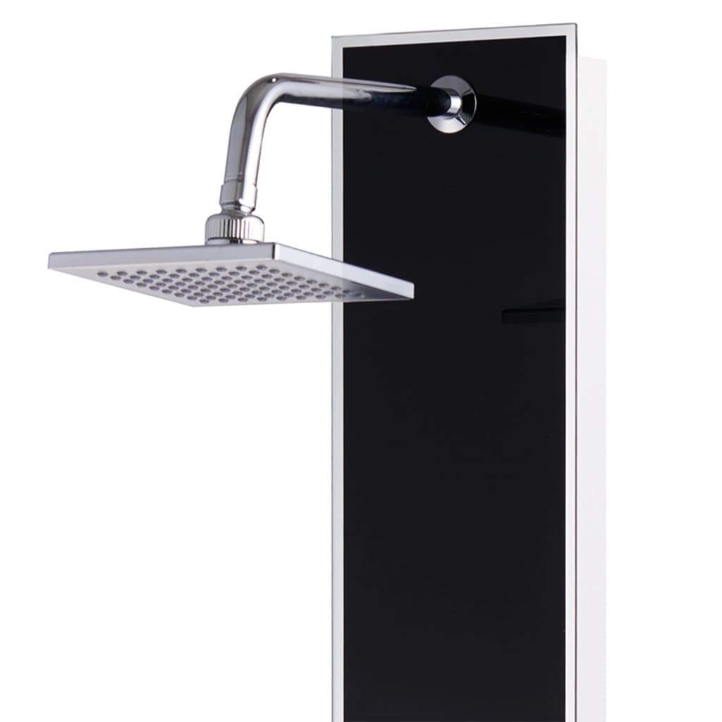 bruserpanel glas 18 x 42,1 x 120 cm sort