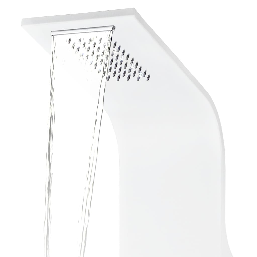 brusepanel 20x44x130 cm aluminium hvid