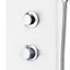 brusepanel 20x44x130 cm aluminium hvid