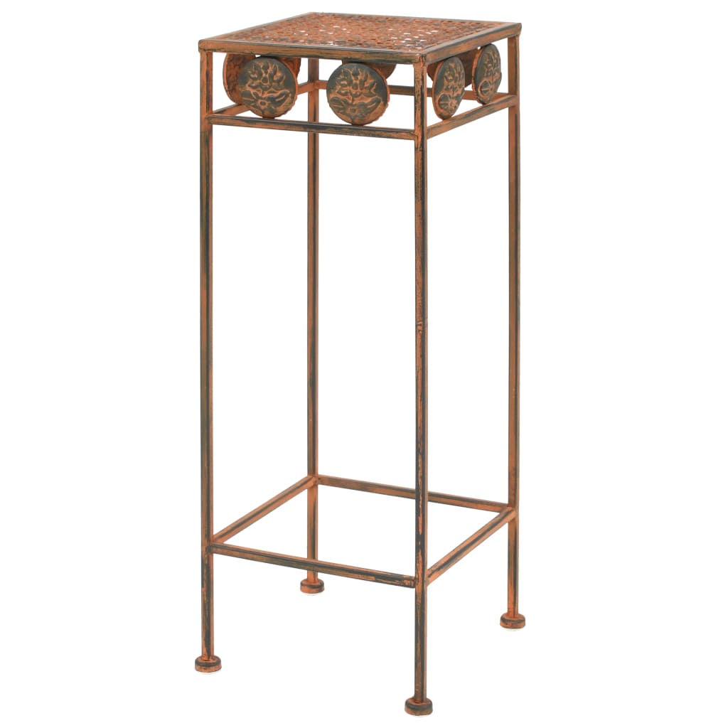 plantestativsæt i 3 dele vintagestil metal rustfarve