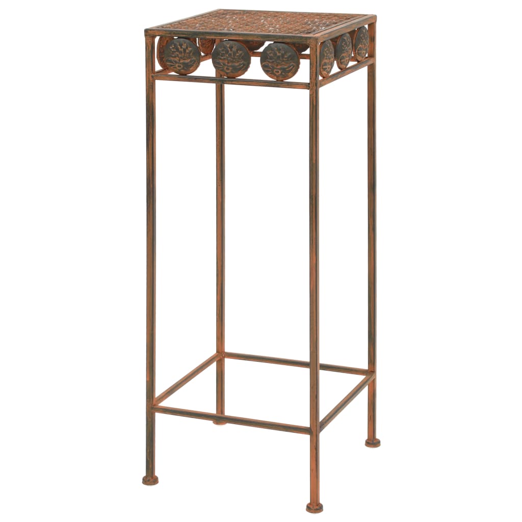 plantestativsæt i 3 dele vintagestil metal rustfarve