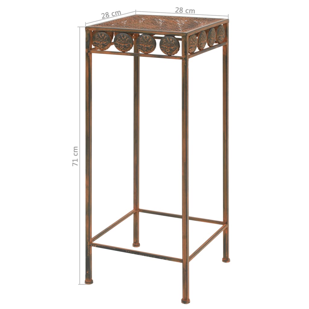 plantestativsæt i 3 dele vintagestil metal rustfarve