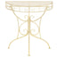 sidebord i vintagestil halvrund metal 72x36x74 cm guldfarvet